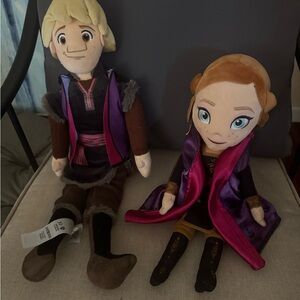 Disney Plush Doll Set - Purple and Pink Outfits